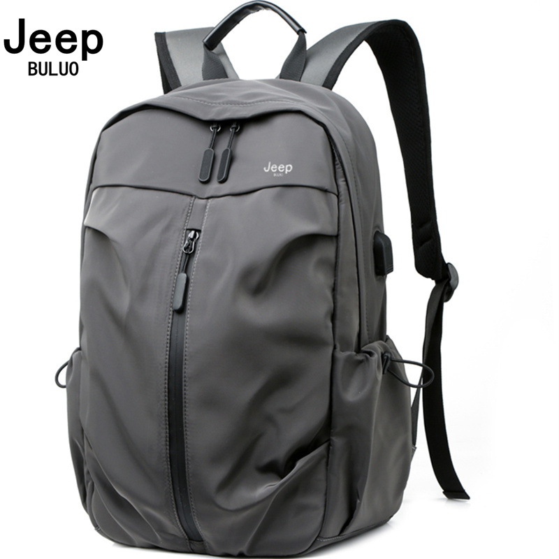 Streetwear Brand Backpack - JEEP BULUO ยี่ห้อขนาดใหญ่ความจุกระเป๋าเป้สะพายหลังสำหรับบุรุษและสตรี Packsack Rucksack 15.6