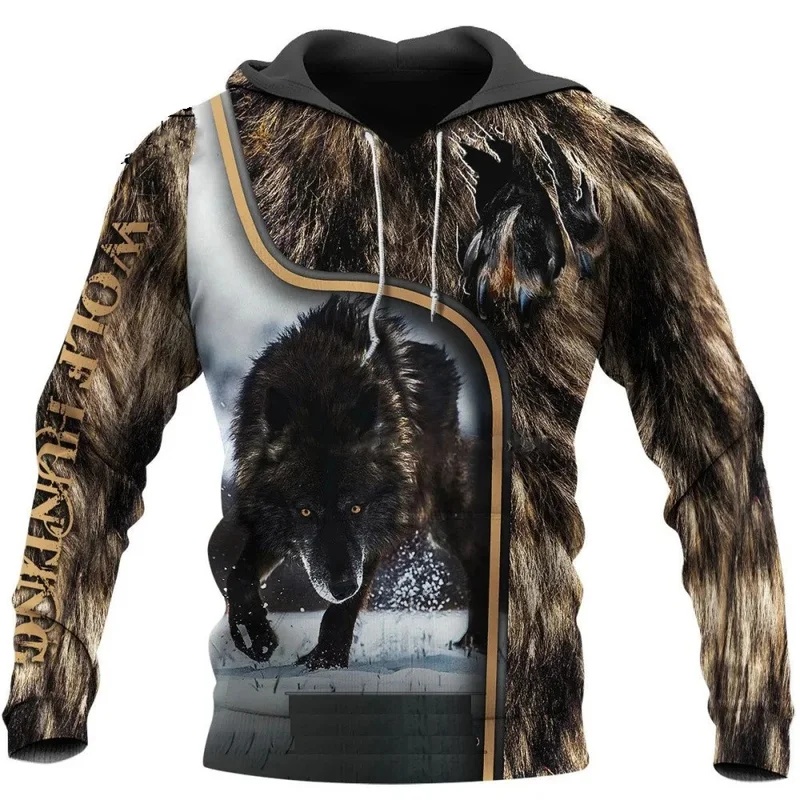 เสื้อฮู้ดลายหมาป่าสำหรับผู้ชาย - Streetwear Brand Tracksuit บทวิจารณ์และราคา