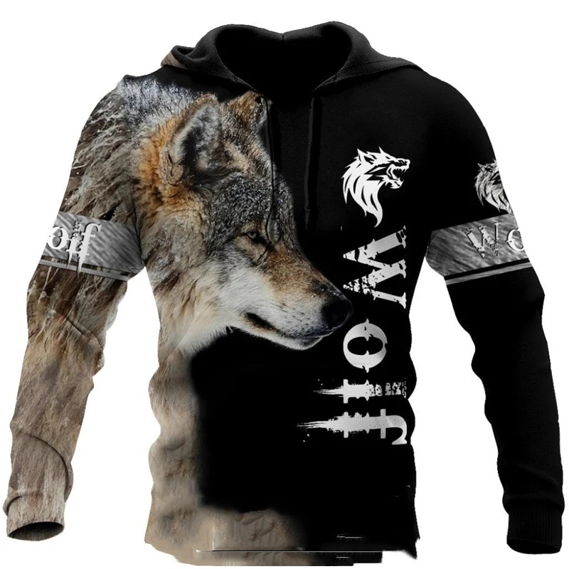 เสื้อฮู้ดลายหมาป่าสำหรับผู้ชาย - Streetwear Brand Tracksuit บทวิจารณ์และราคา
