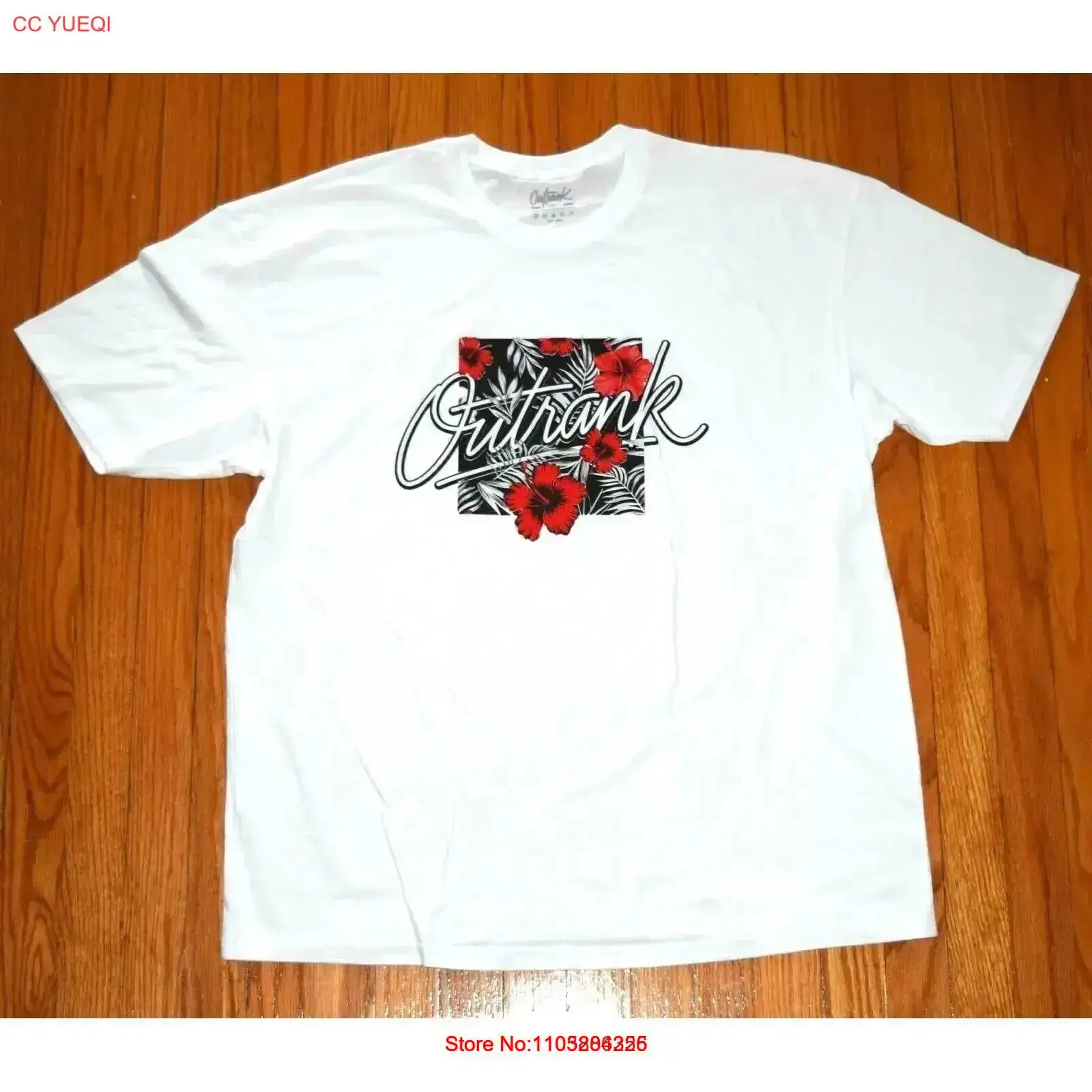เสื้อยืดสีขาว OutRank Brand Mi - Streetwear Brand With White Flowers บทวิจารณ์และราคา