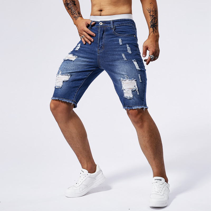 2025 ฤดูร้อนใหม่ผู้ชาย Ripped  - Streetwear Brand Vintage บทวิจารณ์และราคา
