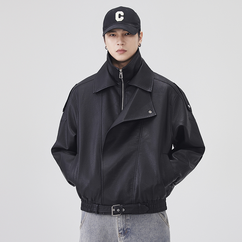 เสื้อแจ็คเก็ตหนังผู้ชายสำหรับฤ - Streetwear Brand Vintage บทวิจารณ์และราคา